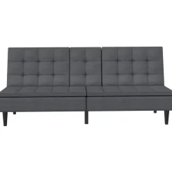 Dorel Home Maine - Slaapbank in antraciet ribstof Online