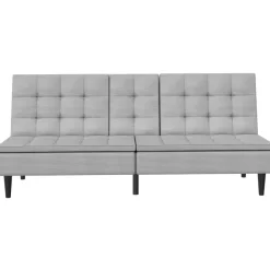 Dorel Home Maine - Slaapbank in grijze ribstof Best