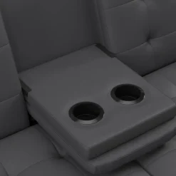 Dorel Home Maine - 3-zits slaapbank in grijs kunstleer Sale