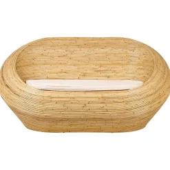 Leen Bakker MAIORI - Tuinbank 2-zits - Natuurlijk/Beige - Rotan Outlet