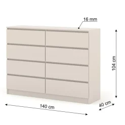 Homlando Maja dressoir S8 140 cm kashmir beige Sale