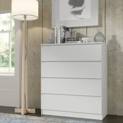 Homlando Maja dressoir S4 40x90x104 cm wit mat met 4 lades Hot