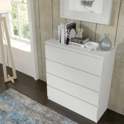 Homlando Maja dressoir S4 40x90x104 cm wit mat met 4 lades Hot