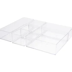 Merkloos Make-up organizer - 6-vaks - transparant acryl - 30 x 22,5 x 5 cm Hot