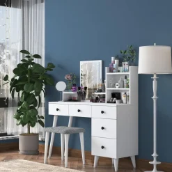 Arabic House Make-up Tafel - 112cm - Incl. Kruk - Bulon Best