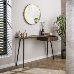 Giga Living Make-up Tafel Bruin Acaciahout - 120x35x76cm - Carve Hot