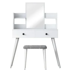 Arabic House Make-up Tafel Wit - 112cm - Incl. Kruk - Bulon Discount