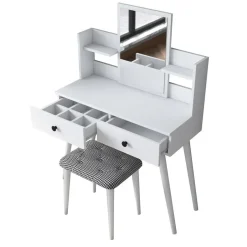 Arabic House Make-up Tafel Wit - 112cm - Incl. Kruk - Bulon Discount