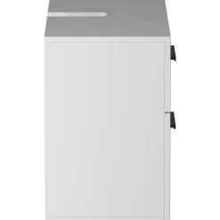 Dorel Home Malika - Wastafelonderkast 60 cm met 1 klep 1 lade in antraciet wit New