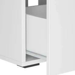 Dorel Home Malika - Wastafelonderkast 60 cm met 1 klep 1 lade in antraciet wit New