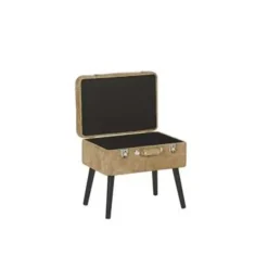 Beliani MALLARD - Hocker - Lichtbruin - Corduroy Online