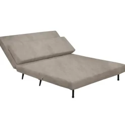 Dorel Home Mallory - Slaapbank 140 cm in taupe fluweel Best