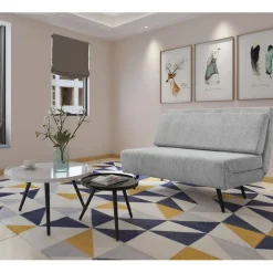 Dorel Home Mallory - Slaapbank 140 cm in grijze stof Best