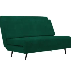 Dorel Home Mallory - Slaapbank 140 cm in donkergroene fluweel Hot