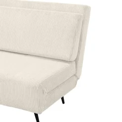 Dorel Home Mallory - Slaapbank 140 cm in crèmekleurige stof Outlet