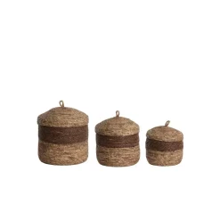 Light & Living Mand Kenmare - Naturel - Ø34cm - Set van 3 New