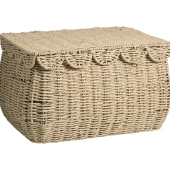 Leen Bakker Mand Moda met deksel - bruin - 32x42x25 cm Outlet