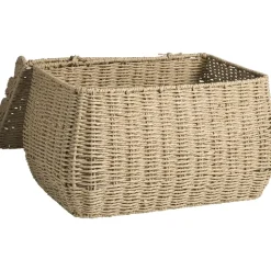 Leen Bakker Mand Moda met deksel - bruin - 32x42x25 cm Outlet