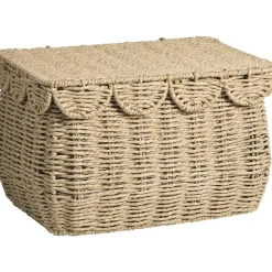 Leen Bakker Mand Moda met deksel - bruin - 27x37x23 cm Best