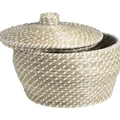 Leen Bakker Mand Noa naturel zeegras - 25xØ35xØ30 cm Discount