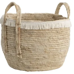 Leen Bakker Mand Pablo L - naturel - stro - 32xØ33,5 cm Sale