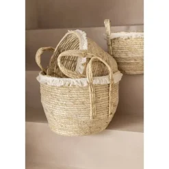 Leen Bakker Mand Pablo L - naturel - stro - 32xØ33,5 cm Sale