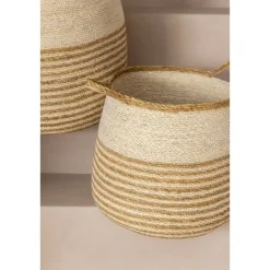 Leen Bakker Mand Tom - lichtbruin zeegras - 34xØ36 cm New