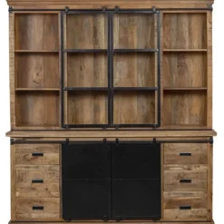 Mangohoutonline - Buffetkast Denver 200x220cm Recht Rechthoekig - Bruin - Mahom Online