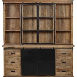 Mangohoutonline - Buffetkast Denver 200x220cm Recht Rechthoekig - Bruin - Mahom Online