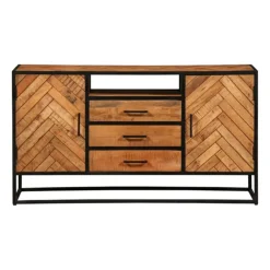 Mangohoutonline - Dressoir Toronto 145x80cm Rechthoekig - Bruin - Mahom Best