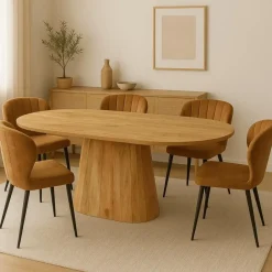 Mangohoutonline - Eettafel Nova Capsule 210x100cm Rechthoekig - Bruin - Mahom Sale