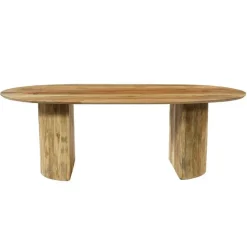Mangohoutonline - Eettafel Chiara 210x100cm Rechthoekig - Bruin - Mahom Sale