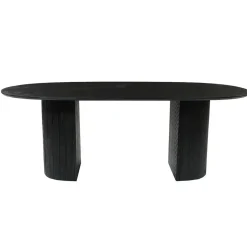 Mangohoutonline - Eettafel Chiara Black 180x100cm Rechthoekig - Zwart - Mahom Best