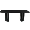 Mangohoutonline - Eettafel Lucia Black 240x110cm Rechthoekig - Zwart - Mahom Sale