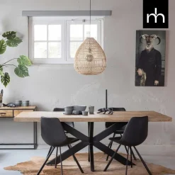 Mangohoutonline - Eettafel Memphis 280x120cm Rechthoekig - Bruin - Mahom Discount