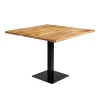 Mangohoutonline - Horecatafel Vierkant 100x100cm Vierkant - Bruin - Mahom Discount
