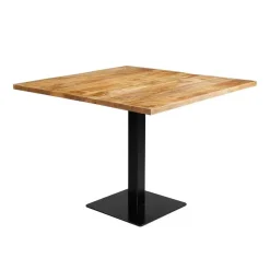 Mangohoutonline - Horecatafel Vierkant 100x100cm Vierkant - Bruin - Mahom Discount