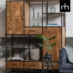 Mangohoutonline - Vakkenkast San AntonioXL Rechthoekig - Bruin - Mahom