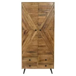 Mangohoutonline - Wandkast Alamo 90cm Rechthoekig - Bruin - Mahom Best