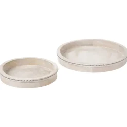 Leen Bakker MANSOURA - Dienblad set van 2 - Lichtbruin - Mangohout Hot