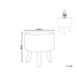 Beliani MANZAI - Voetenbank - Beige - 40 x cm - Katoen Outlet