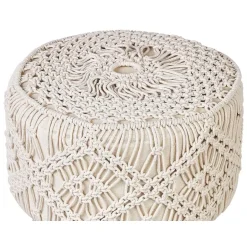 Beliani MANZAI - Voetenbank - Beige - 40 x cm - Katoen Outlet