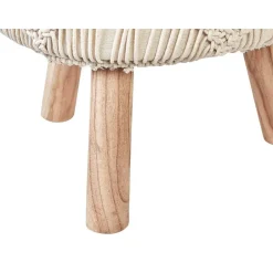 Beliani MANZAI - Voetenbank - Beige - 40 x cm - Katoen Outlet