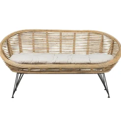 Beliani MARATEA - Tuinbank - Lichtbeige - Rotan Best