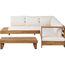 Leen Bakker MARETTIMO - Loungeset - Gebroken wit - Linkszijdig - Acaciahout