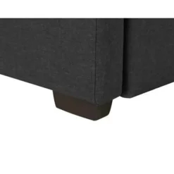 Beliani MARMANDE - Onderschuifbed - Grijs - 80 x 200 cm - Polyester Online