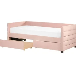 Beliani MARRAY - Slaapbank - Roze - 90 x 200 cm - Fluweel Sale