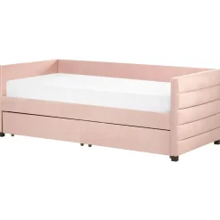 Beliani MARRAY - Slaapbank - Roze - 90 x 200 cm - Fluweel Sale