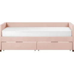 Beliani MARRAY - Slaapbank - Roze - 90 x 200 cm - Fluweel Sale