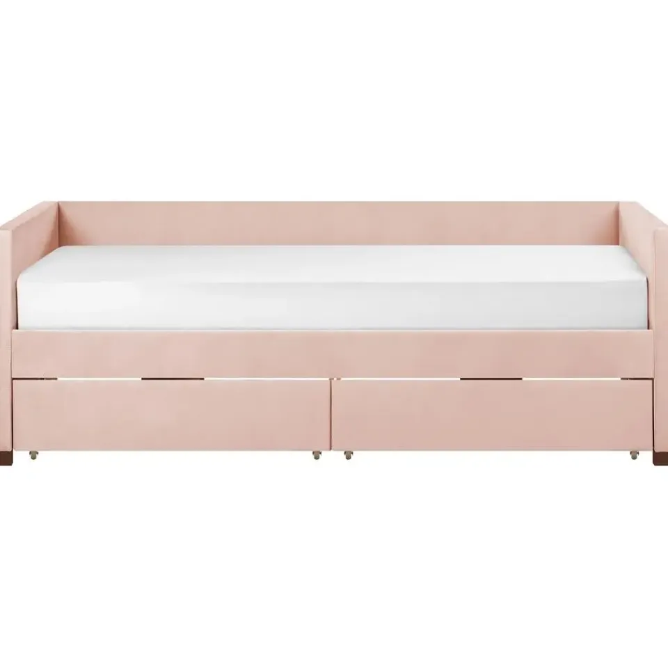 Beliani MARRAY - Slaapbank - Roze - 90 x 200 cm - Fluweel Sale